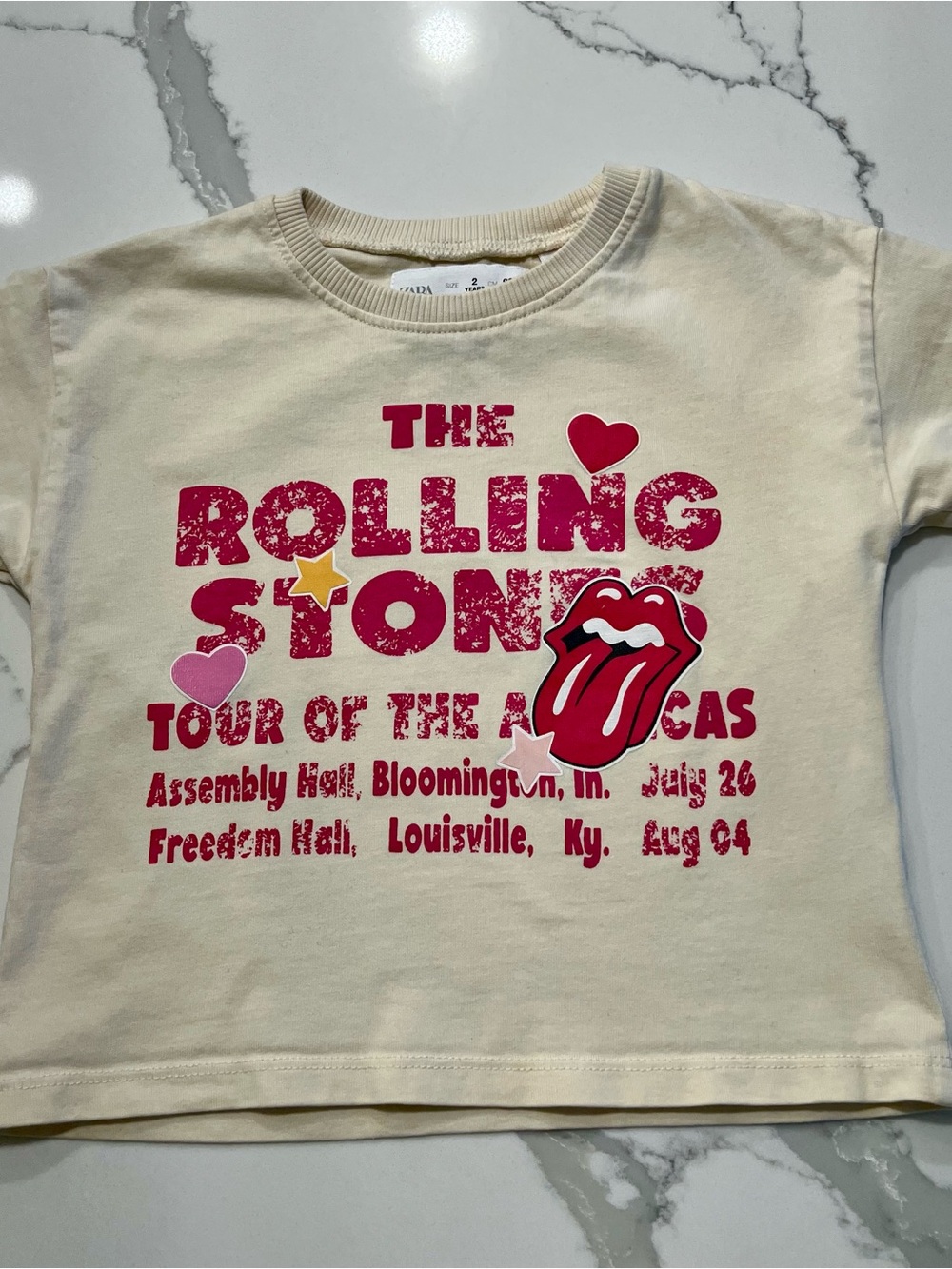 ZARA Kids - The Rolling Stones Cream T-Shirt 🎸❤️😎❤️